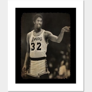 Magic Johnson smiling Vintage #2 Posters and Art